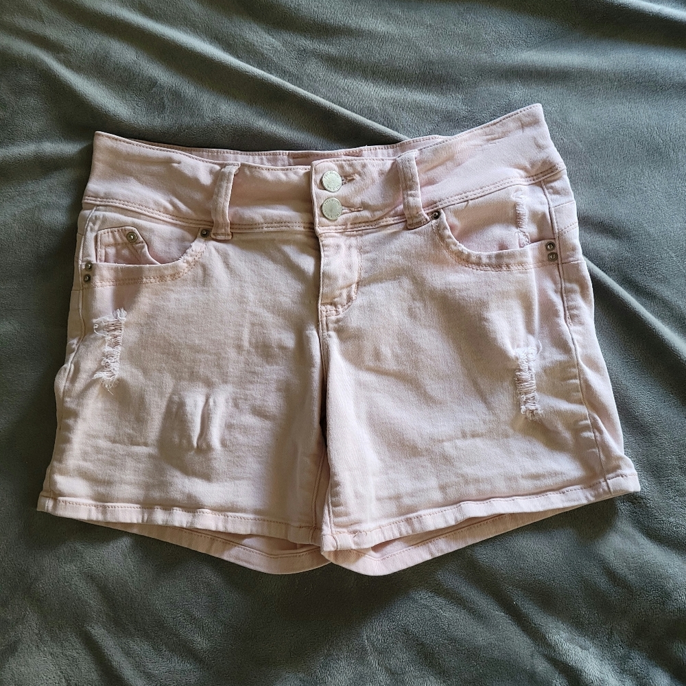 YMI Distressed Pink Shorts